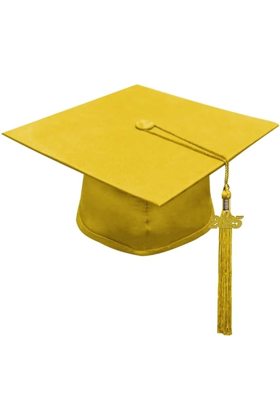 Graduation Cap with Tassel, Gold, 2025 Charm