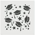 thumbnail image 1 of Graduation Caps Repeating Pattern DIY Cookie Wall Craft Stencil - 7.0 Inch, 1 of 5