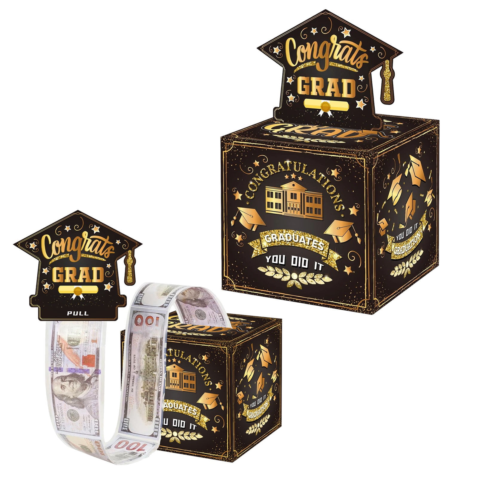 grad party card boxes Cap Shaped Box Designed to stand out without overpowering the decor Craft and Heart - Personalized