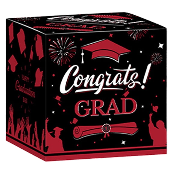 Graduation Card Box Holder Congrats Grad Foldable Cardboard Box for Graduation Decoration And Party Ciozy