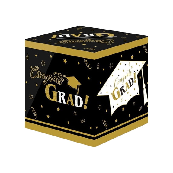 Graduation Card Box Holder, Congrats Grad Gift Money Box, Decorative Graduation Card Storage Case for High School College Grad Party Supplies
