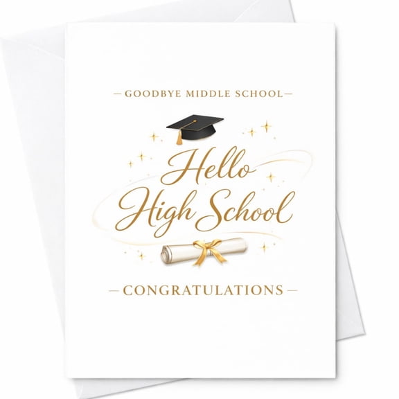 Graduation Card For 6th To 9th Graders - Middle School Farew