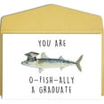 thumbnail image 1 of Graduation Card for Fish Lovers – “You Are O-Fish-ally A Graduate” Design – Fun and Unique Greeting Card with Envelope Included, 1 of 2