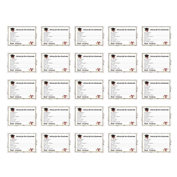 Graduation Cards,25PCs High School and College Graduation Advice Cards Supplies 2024 Grad Celebration Party Decors