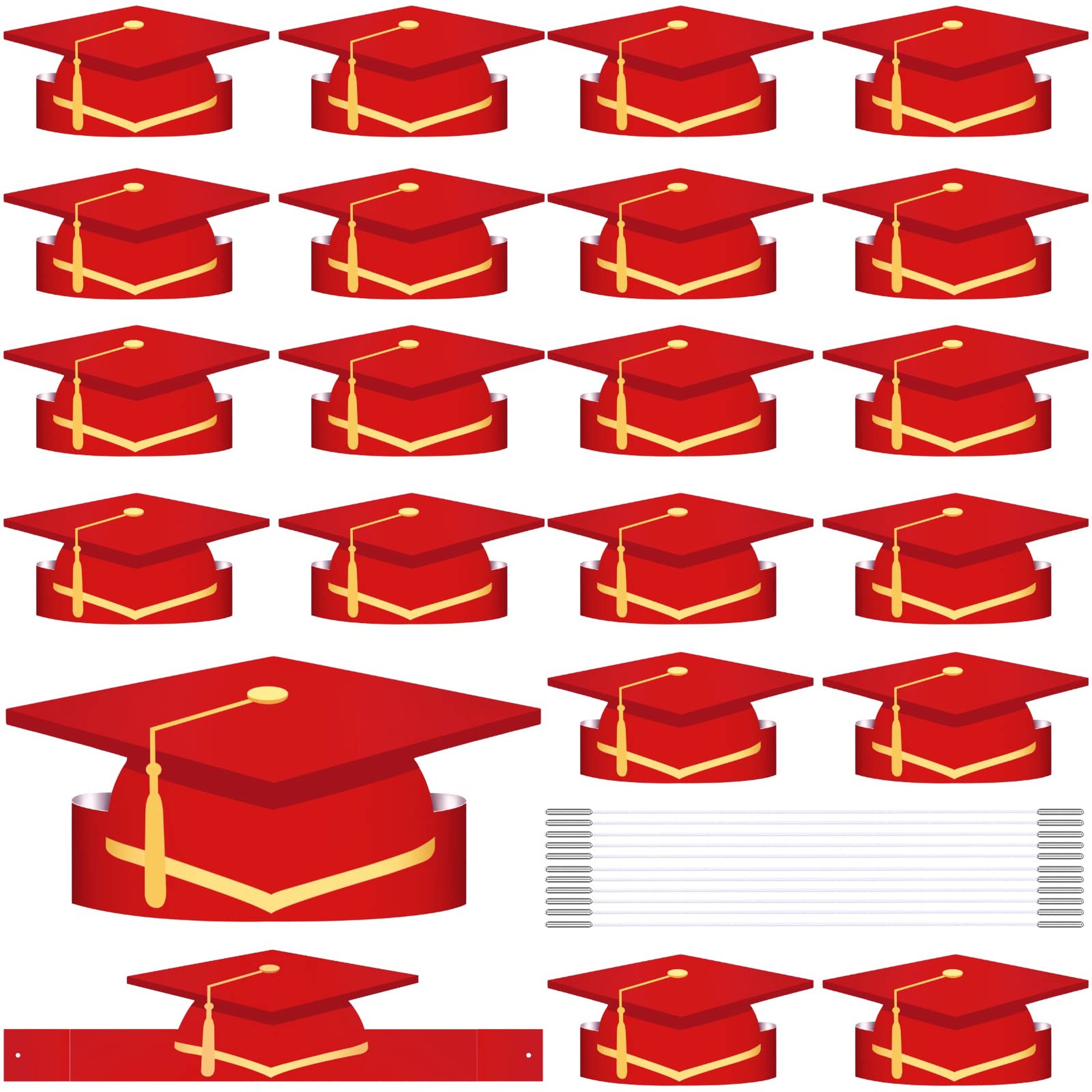 Graduation Celebration Paper Crowns for Kids 40 Adjustable Caps with