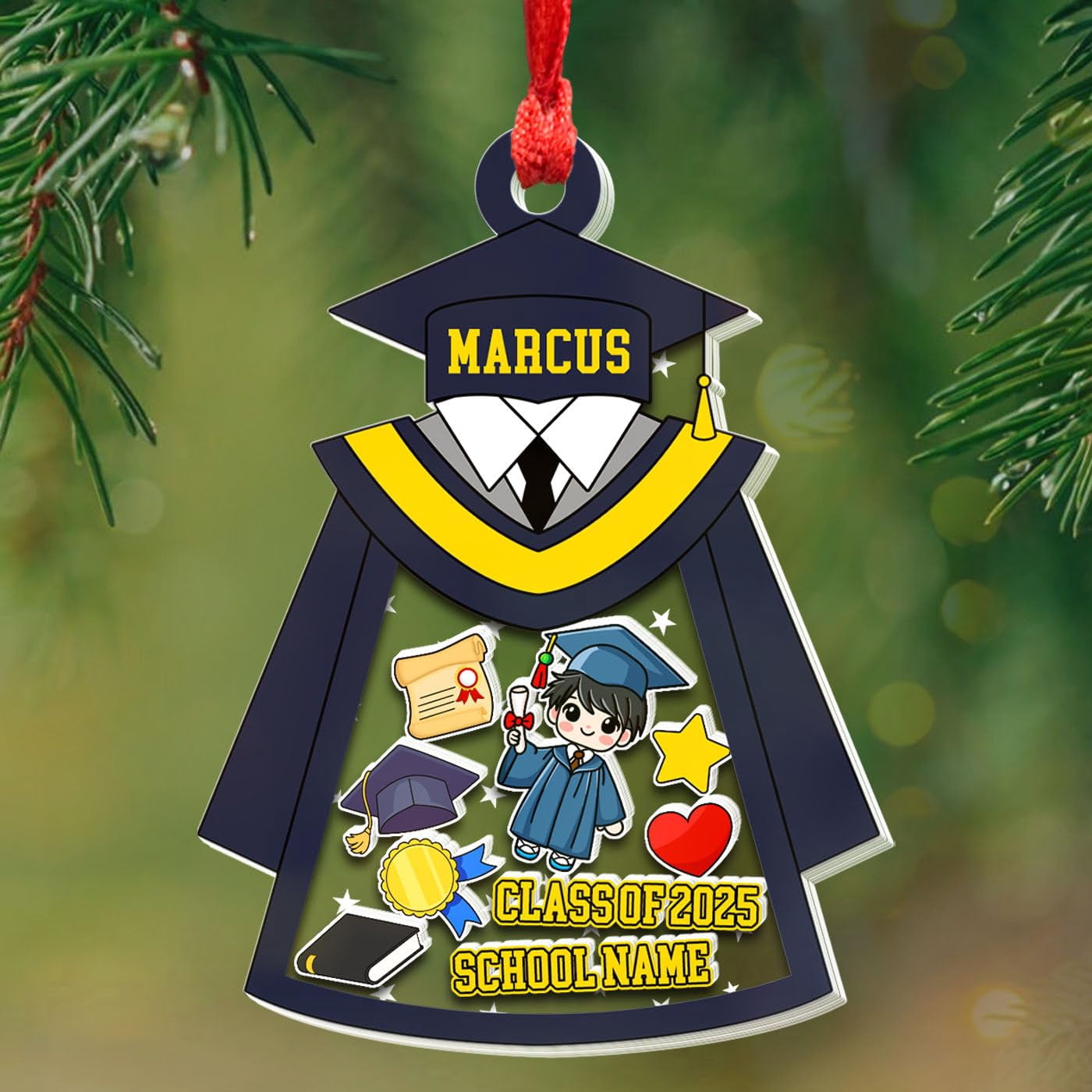 Graduation Class of 2025 Ornament Gift for College/High School ...
