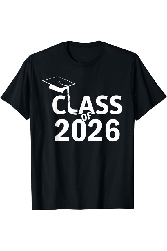 Graduation Class Of 2026 High School College Mortarboard Men T-Shirt All Size S-5Xl