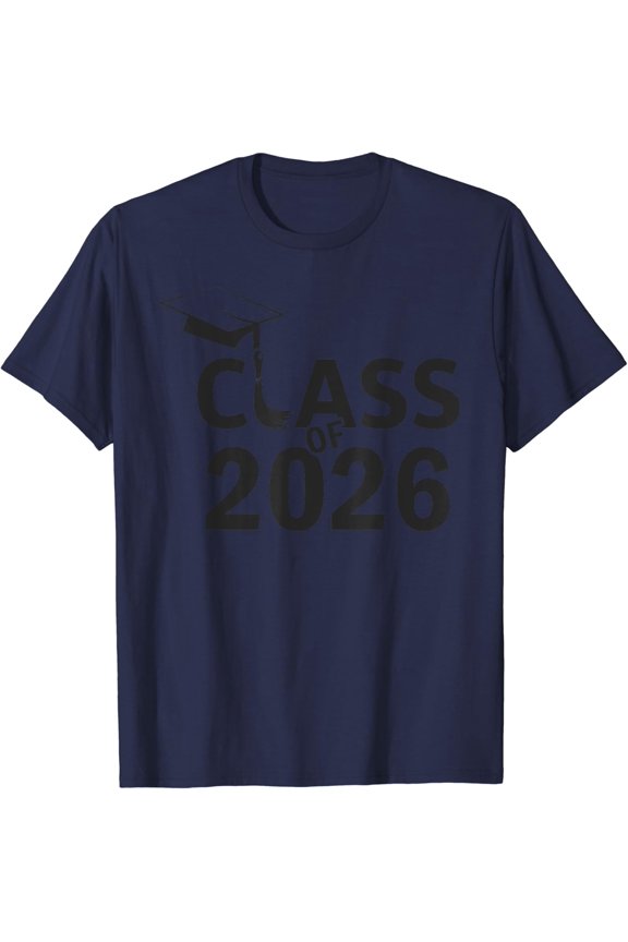 Graduation Class Of 2026 High School College Mortarboard Men T-Shirt Unisex Full Size S-5XL