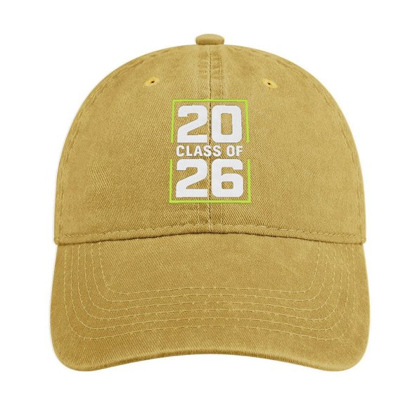 Graduation Class Of 2026 Sand Colour Baseball Cap for Men Women, Adjustable Snapback Hats Cotton Hat