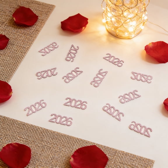 Graduation Confetti Class of 2026, Glitter 2026 Confetti 100pcs for Graduation Party Decorations and New Years Eve Party Supplies 2026,Gold