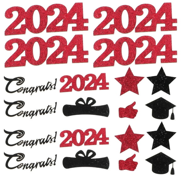 WEAVILUX Red Confetti Decoration for Graduation Party Table Scenes 2024