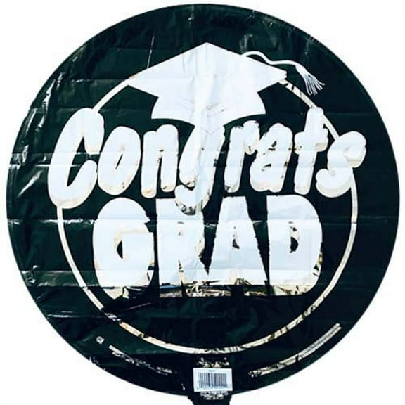 Graduation 'Congrats Grad' Black Foil Mylar Balloon (1ct)