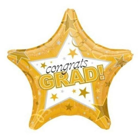 Graduation Congrats Grad Star 19-Inch Foil Balloon