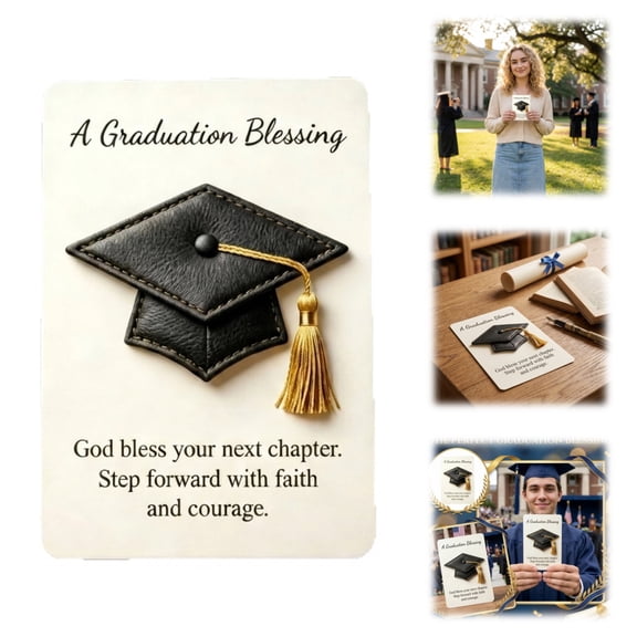 Graduation Congratulation Card, 3D Graduation Cap Pocket Hug Card, Inspirational Quote Keepsake Gift, Encouragement Wallet Card, Portable Token for New Beginnings, Ideal for Party Favors,1PC