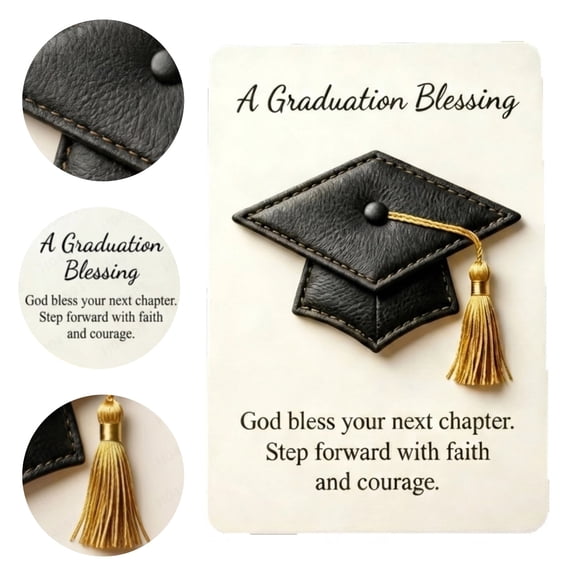 Graduation Congratulation Card, 3D Graduation Cap Pocket Hug Card, Inspirational Quote Keepsake Gift, Encouragement Wallet Card, Portable Token for New Beginnings, Ideal for Party Favors,1PC
