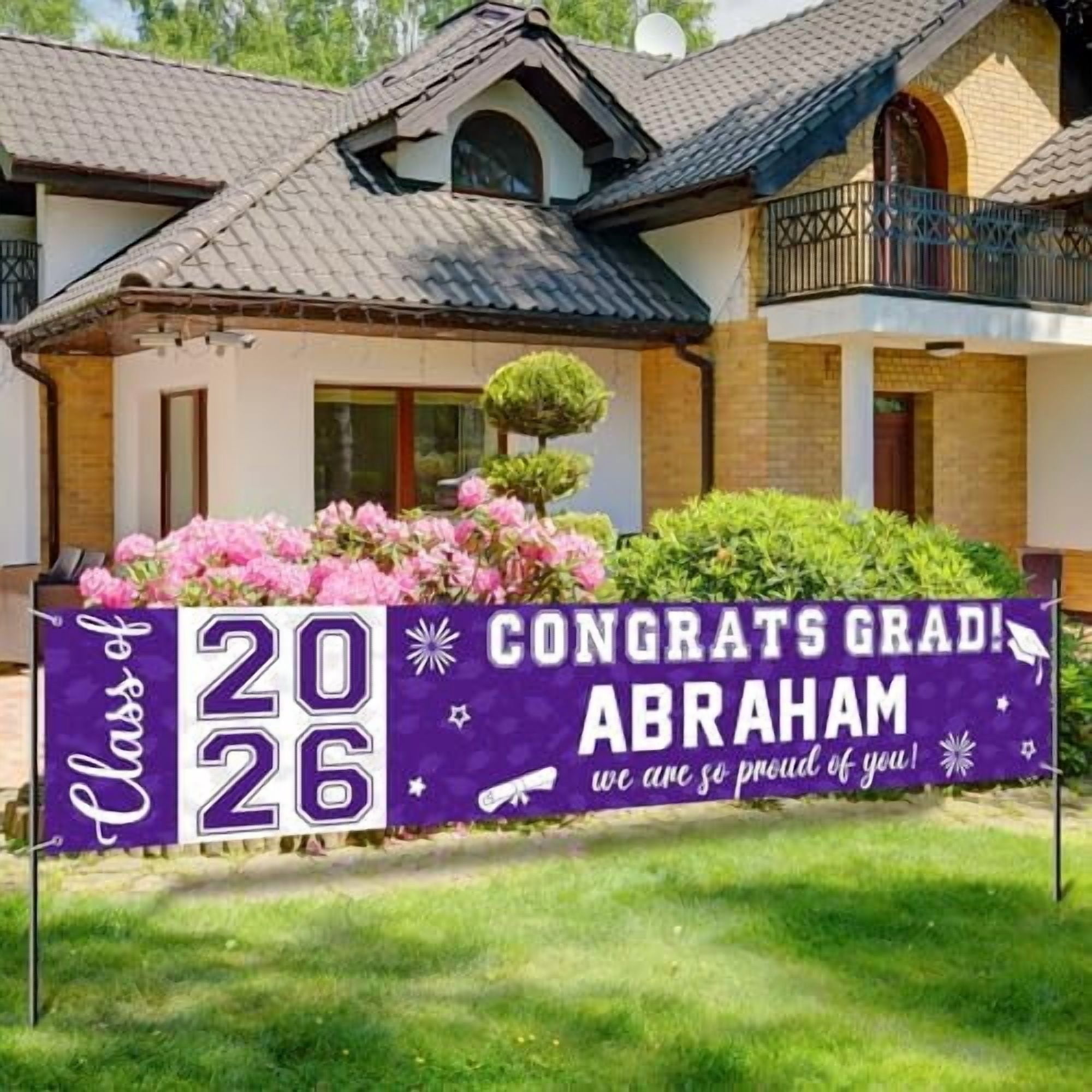 Graduation Congratulations Banner Decorations, Class of 2026 ...