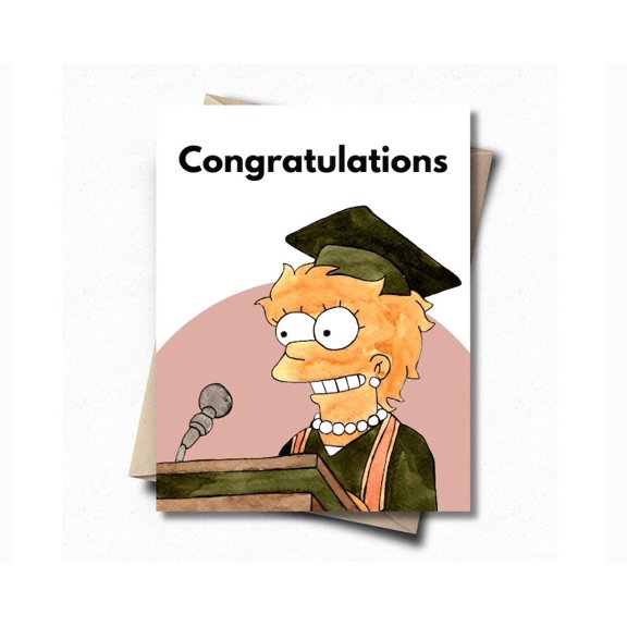 Graduation Congratulations Card - Fun and Inspirational Greeting Card for Graduates - Blank Inside with Envelope