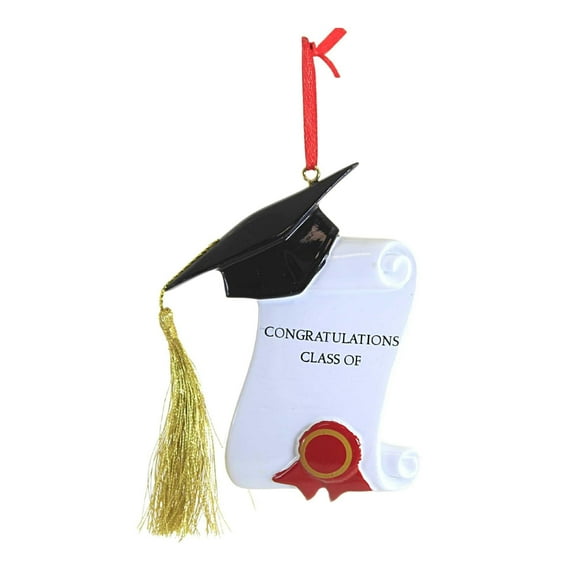 Graduation Ornament for Personalization – "Congratulations Class Of..." Customizable