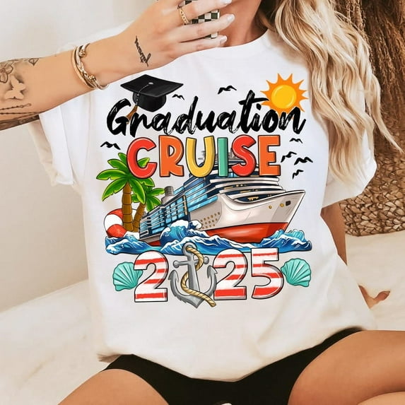 Graduation Cruise 2025 Shirt, Grad Cruise Trip 2025 T-shirt, Cruise Squad Shirt, Summer Vacation Cruise Shirt