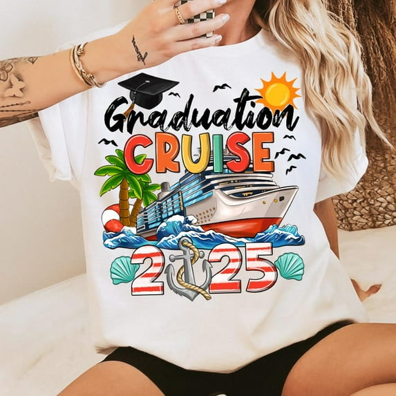 Graduation Cruise 2025 Shirt, Grad Cruise Trip 2025 T-shirt, Cruise Squad Shirt, Summer Vacation Cruise Shirt