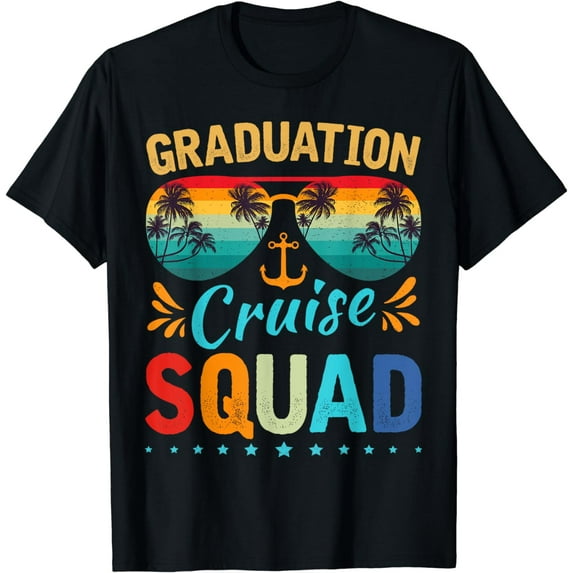 Graduation Cruise Squad 2024 Funny Cruising Graduation Trip T-Shirt mens t shirt,black,women,funny,misfits,men,journey,t-shirt