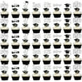 thumbnail image 1 of Graduation Cupcake Toppers 2025 Blue, Glitter Class of 2025 Cupcake Toppers Supplies, Class of 2025 Congrats Grad Cap Diploma Cupcake Picks for Graduation Party Decorations 2025 Blue and Black - 40Pcs, 1 of 10