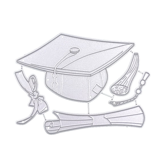 Scapt Paper Graduation Cutting Dies Bachelor Hat Metal Die Cut for DIY Cards Making ...
