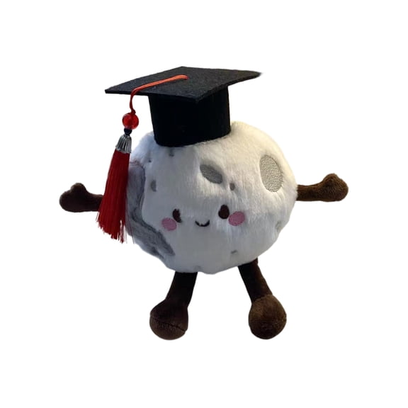 Graduation Decor Planet Plush, Sweet 5 Inch Stuffed Moon Plush with Graduation Cap, Soft Plushie Pillow for Graduation Gift, Birthday & Home Decor 2026 Graduation Decorations