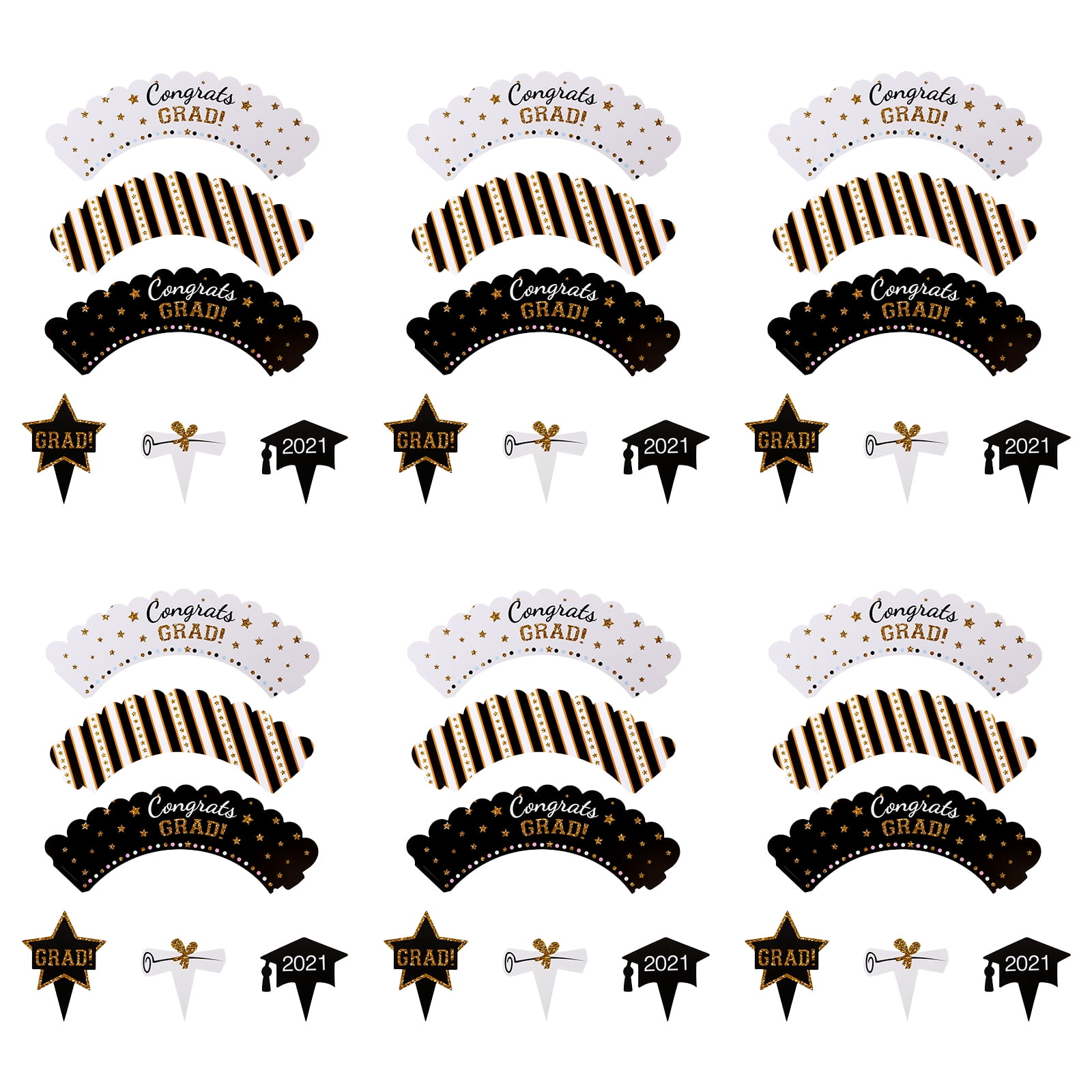 Graduation Decoration 2023 Cake Cup Top Hat Party Decorations 2021