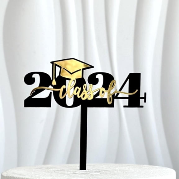 Graduation Decorations 2025 Clearance! 2024 Graduation Season Acrylic Cake Card Happy Graduation Cake Decoration Party Supplies