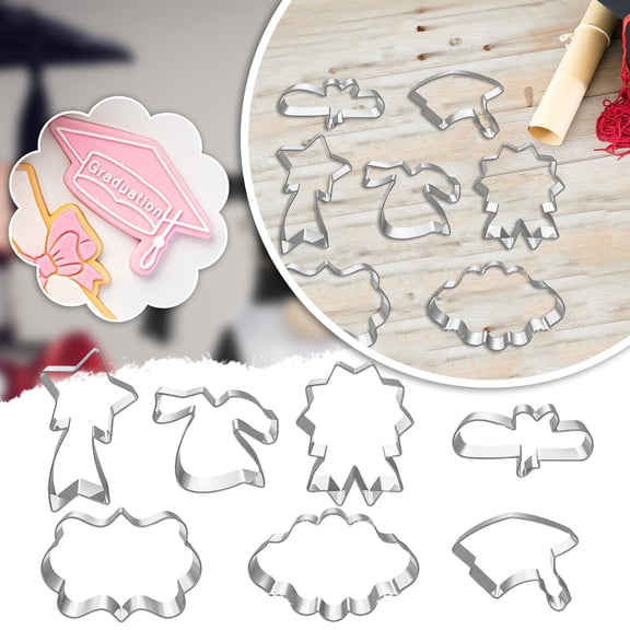 Graduation Decorations 2025 Clearance! Graduation Season Biscuits Direct Selling 7 Piece Set of School Cake Baking