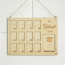 Graduation Decorations 2025 Clearance! Wooden Photo Display Frame for Kids 8X10 Inch Multi Photo Memory Keepsake From Kindergarten To Graduation (Natural Wood Adjustable Layout)