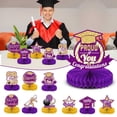 thumbnail image 1 of Graduation Decorations 2025 Desktop Ornament 2023 Graduation Season Hat Honeycomb Decoration Desktop Decoration Paper Fan Honeycomb Ball Graduation Party Decoration Trumpet Ornament, Home Decora, 1 of 9