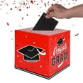thumbnail image 1 of Graduation Decorations 2025 Grad Card Box for Gift Graduation Party Favors Decor Party Supplies (Red) 8.97x8.97x8.97", 1 of 5