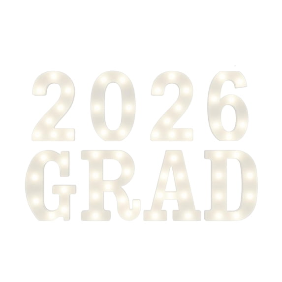 Graduation Decorations 2026-8 Led Long, Ngxiha Marquee Light Up Letters 'Grad 2026' - Graduation Party Decor for Graduation Party Decorations