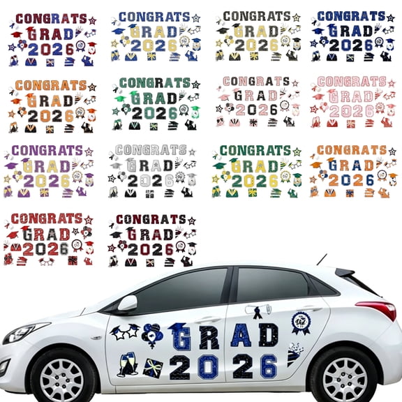 Graduation Decorations 2026 Car Magnets Set, 30PCS Class of 2026 Graduation Party Supplies for Vehicle, Congrats Grad Magnet Magnetic Refrigerator Decal for Grad Parade Party Supplies