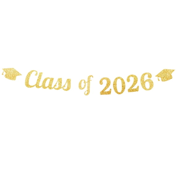 Graduation Decorations 2026, Congrats Grad Banner - Class of 2026 Congratulation Banner, Graduation Decorations Class fo 2026 for College Party, Gold