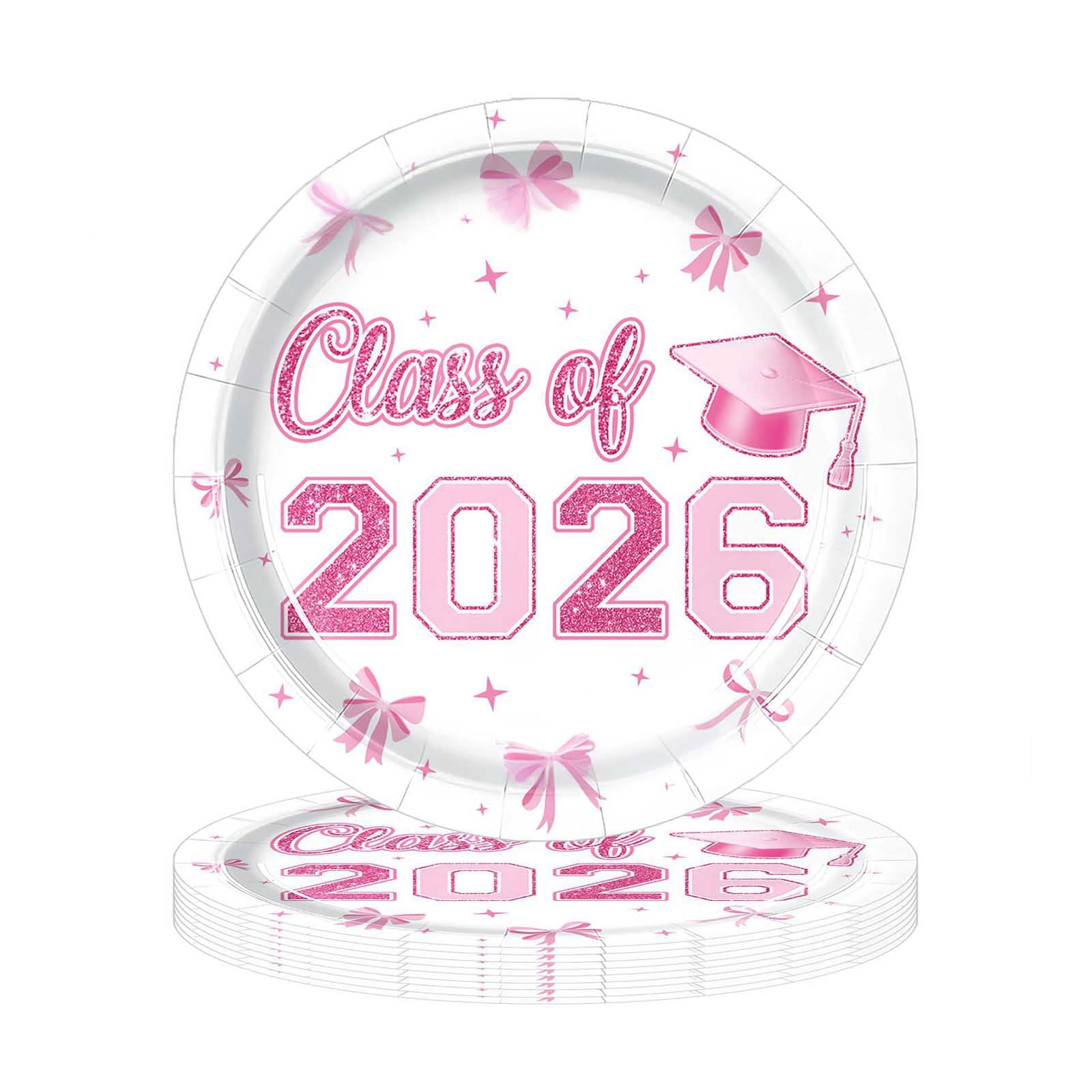 Graduation Dinnerware Graduation Decorations 2026 Disposable Graduation Dinnerware Congrats ...