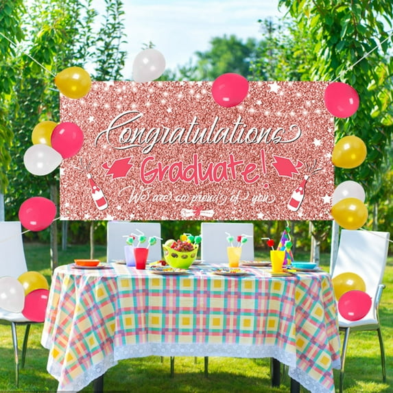 Graduation Decorations 2026 Graduation Decorations Class Of 2026 - Large Congrats Grad Banner Garland Photo Backdrop