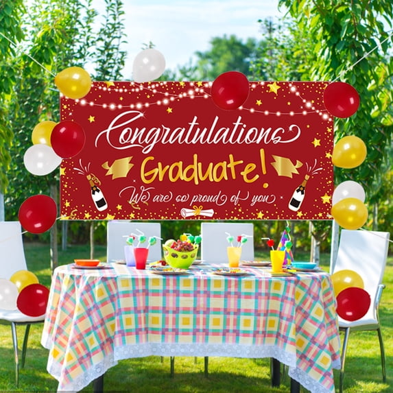 Graduation Decorations 2026 Graduation Decorations Class Of 2026 - Large Congrats Grad Banner Garland Photo Backdrop