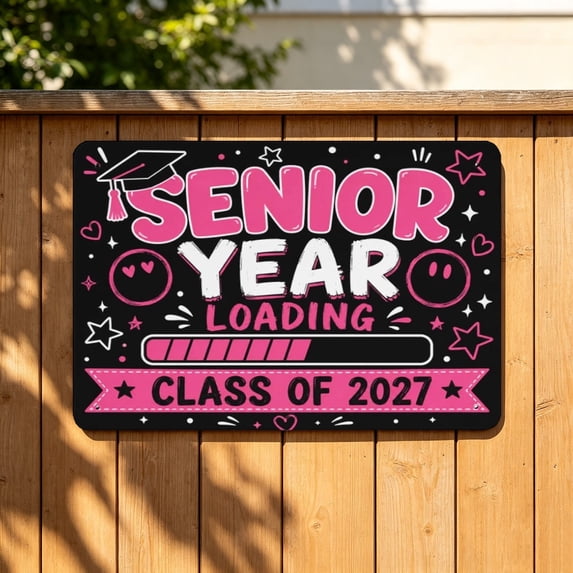 Graduation Decorations 2027,Graduation Yard Signs,2027 Graduation Iron Yard Sign,Classic Memorial Decorative Tin Sign Durable Art Wall Plaque for Home Office Graduation Celebration Gift(C)