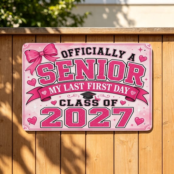 Graduation Decorations 2027,Graduation Yard Signs,2027 Graduation Iron Yard Sign,Classic Memorial Decorative Tin Sign Durable Art Wall Plaque for Home Office Graduation Celebration Gift(F)