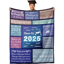 Graduation Decorations Class of 2025 Graduation Gifts for Him Her College Graduation Gifts for Women Men 2025 Senior Middle High School Master Phd Nurse 5th 8th Grade Graduate Throw Blanket 60"×80"