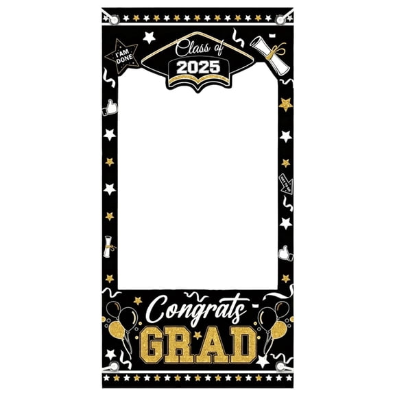 Graduation Decorations Class of 2026 Party Photo Booth Prop Congrats Grad Background D