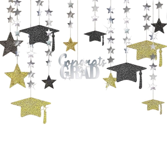 Graduation Decorations Congrats Grad College Ceiling Decor Cap Kit for Prom Decoration High office Kindergarten Party Supplies ZZyuan