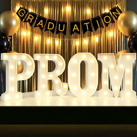 Graduation Decorations GRAD 2026 LED Light Up Letters Sign, Battery Operated Marquee Letter Lights for Class of 2026 Graduation Decorations, High School Senior & College Graduation Party Decor