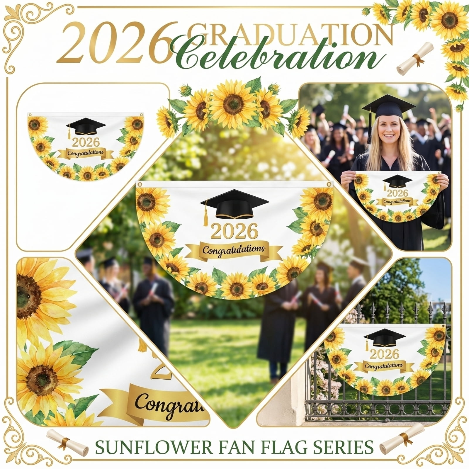 Graduation Decorations, Graduation Banner 2026 Congrats Grad Backdrop ...