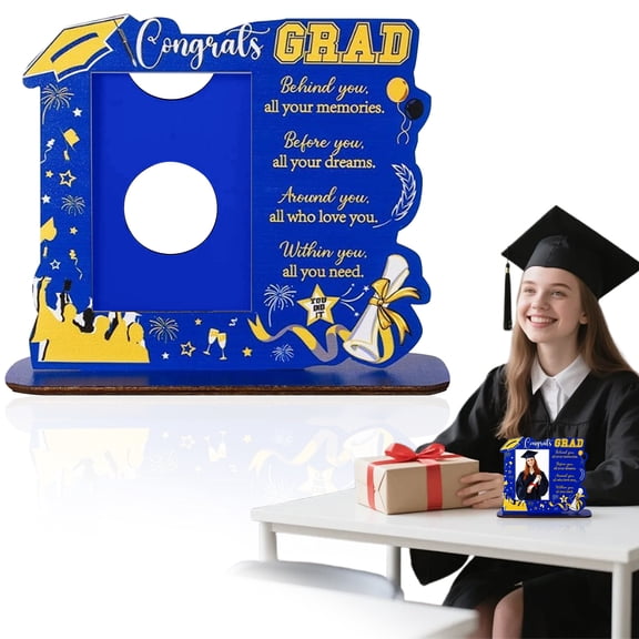 Graduation Diploma Frame,Shadow Box Class of 2026 - Graduation Certificate Frame,for School Degree Certificate License Award Document Commencement(7.17x5.98in,Blue)