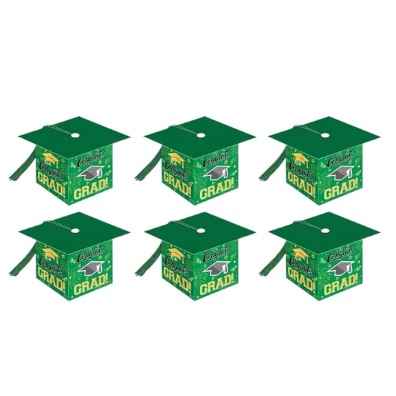 Graduation Doctoral Cap Candy Boxes, Surprise Gift Packaging Bags With Graduation Theme Design, Party Favor Storage Pouches For College Graduation Celebration, 24Pcs Set