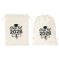 thumbnail image 1 of Graduation Drawstring Gift Bags Class of 2026 Canvas Party Favor Pouches Reusable Treat Storage for High School College Graduates, 1 of 6